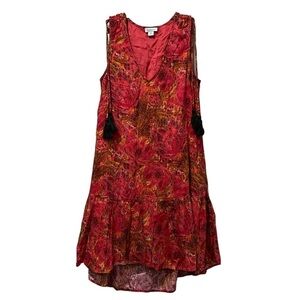 Sundance XS Tassle Pink & Orange Flamenco Tropical Mini Dress R10